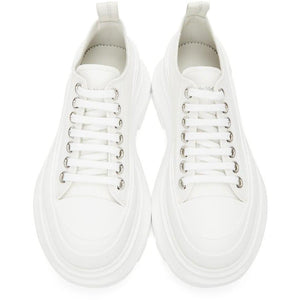 Alexander McQueen White Tread Slick Low Sneakers