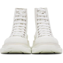 Alexander McQueen White Tread Slick Platform High Sneakers