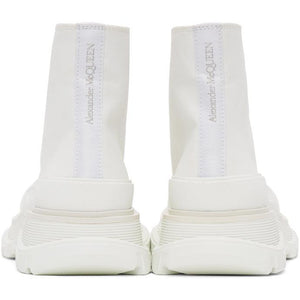 Alexander McQueen White Tread Slick Platform High Sneakers