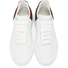 Alexander McQueen White Tricolor Court Sneakers