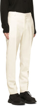 Alexander McQueen White Wool Cigarette Trousers