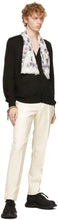 Alexander McQueen White Wool Cigarette Trousers