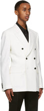 Alexander McQueen White Wool Double-Breasted Blazer