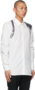 Alexander McQueen White X-Ray Printed Harness Shirt