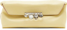 Alexander McQueen Yellow Skull Clutch - Embrayage de crâne jaune Alexander McQueen - 알렉산더 McQueen 노란색 두개골 클러치