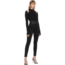 Alexander Wang Black Exposed Zipper Elastic Logo Leggings - Alexander Wang Black Fermeture à glissière exposée Logo élastique - 알렉산더 왕 블랙 노출 지퍼 탄성 로고 레깅스
