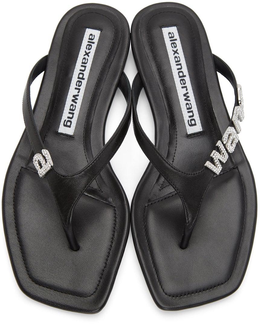 Alexander Wang Black Ivy Thong Sandals