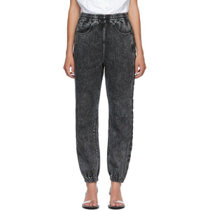 Alexander Wang Black Puff Logo Jeans