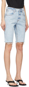 Alexander Wang Blue Denim Bike Shorts