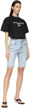 Alexander Wang Blue Denim Bike Shorts