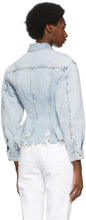 Alexander Wang Blue Denim Sculpted Flare Jacket