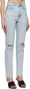 Alexander Wang Blue Dipped Back Jeans