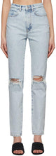 Alexander Wang Blue Dipped Back Jeans - Alexander Wang Blue Back Dos Deans - 알렉산더 왕 블루는 청바지를 담근다