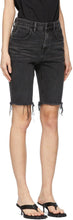 Alexander Wang Grey Denim Bike Shorts