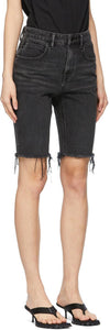Alexander Wang Grey Denim Bike Shorts