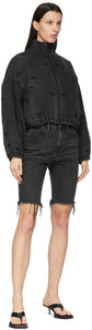 Alexander Wang Grey Denim Bike Shorts