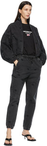 Alexander Wang Grey Embroidered Logo Jogger Jeans