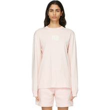 Alexander Wang Pink Puff Logo Long Sleeve T-Shirt - T-shirt à manches longues à manches longues de Alexander Wang - 알렉산더 왕 핑크 퍼프 로고 긴 소매 티셔츠
