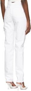 Alexander Wang White Dipped Back Jeans