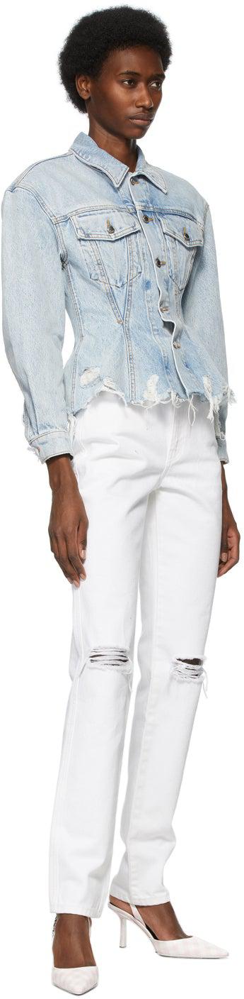 Alexander Wang White Dipped Back Jeans