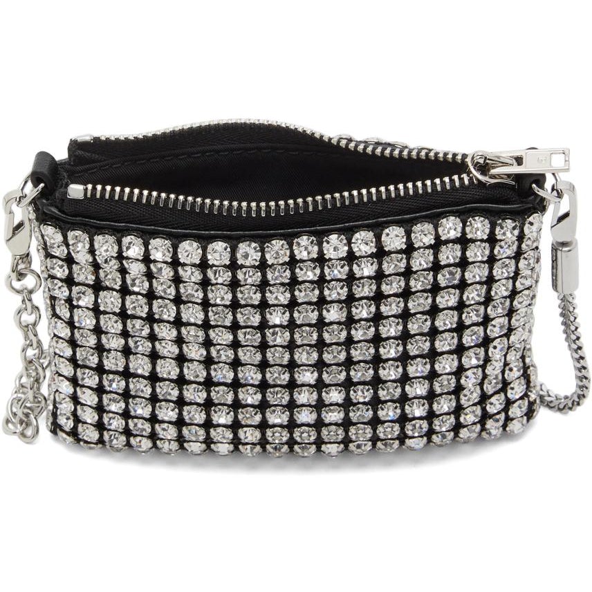 Alexander Wang White Nano Rhinestone Heiress Bag