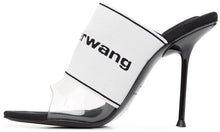 Alexander Wang White Sienna Logo Heeled Sandals