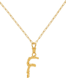 Alighieri SSENSE Exclusive Gold 'F' Alphabet Necklace