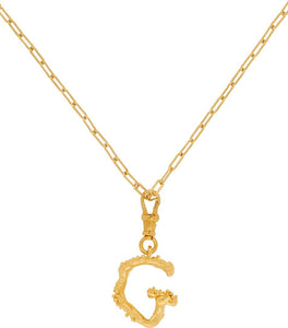 Alighieri SSENSE Exclusive Gold 'G' Alphabet Necklace