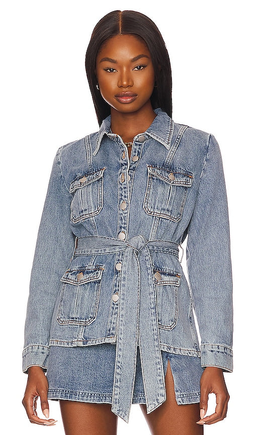 Amanda Uprichard Greyson Jacket in Blue Amanda Uprichard Greyson Veste en bleu Amanda Uprichard Greyson夹克蓝色