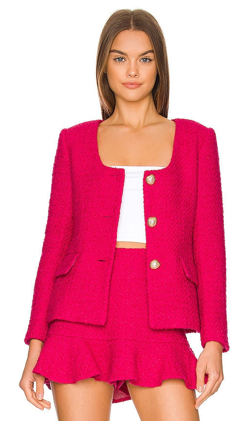 Amanda Uprichard Silvana Blazer in Fuchsia Amanda Uprichard Silvana Blazer en Fuchsia 紫红色的阿曼达·厄普里查德·西尔瓦娜·布拉泽（Fuchsia）