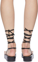 Amina Muaddi Black Jamie Flatform Sandals