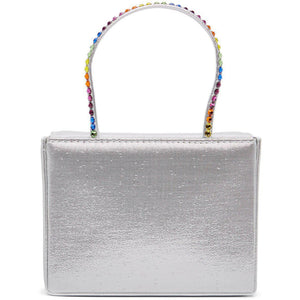 Amina Muaddi Silver Super Amini Gilda Bag