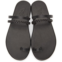 Ancient Greek Sandals Black Gyalos Sandals