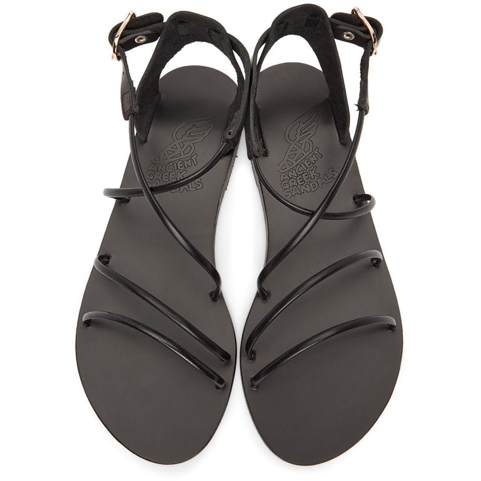 Ancient Greek Sandals Black Meloivia Sandals
