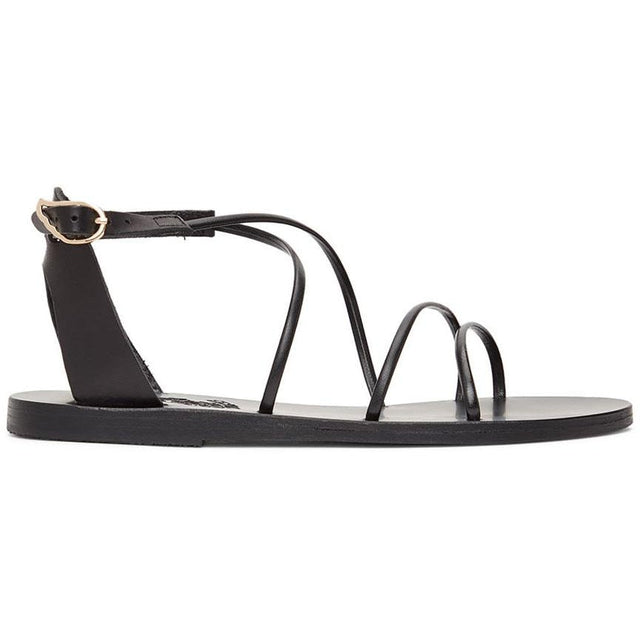 Ancient Greek Sandals Black Meloivia Sandals - Sandales grecques antiques Sandales en Méloivia noire - 고대 그리스 샌들 블랙 멜로이비아 샌들
