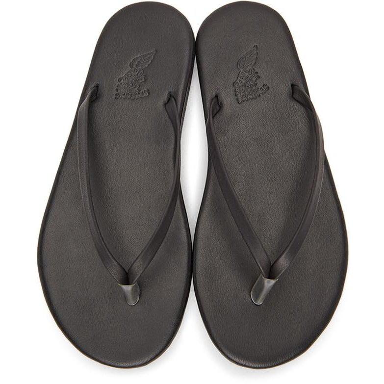 Ancient Greek Sandals Black Saionara Sandals