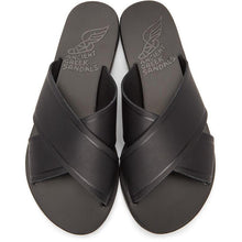 Ancient Greek Sandals Black Thais Sandals