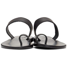 Ancient Greek Sandals Black Thalia Sandals