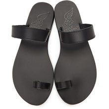 Ancient Greek Sandals Black Thalia Sandals