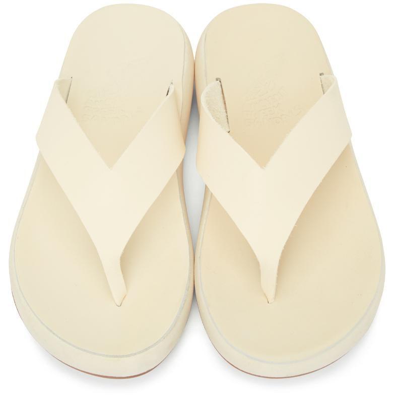 Ancient Greek Sandals Off-White Comfort Sole Charys Sandals