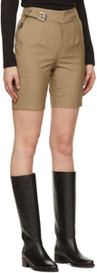 Andersson Bell Beige Wool Biker Diego Shorts