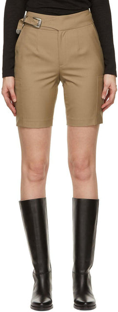 Andersson Bell Beige Wool Biker Diego Shorts - Andersson Bell Beige Beige Biker Diego Shorts - 앤더슨 벨 베이지 양모 바이커 디에고 반바지
