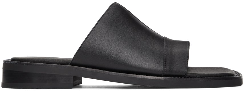 Andersson Bell Black Leather Dresden Sandals - Sandales Dresde en cuir noir Andersson Bell - 앤더슨 벨 블랙 가죽 드레스덴 샌들