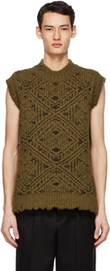 Andersson Bell Brown Heavy Crewneck Vest - Gilet d'armature brun de cloche andersson Bell - 앤더슨 벨 브라운 무거운 Crewneck 조끼