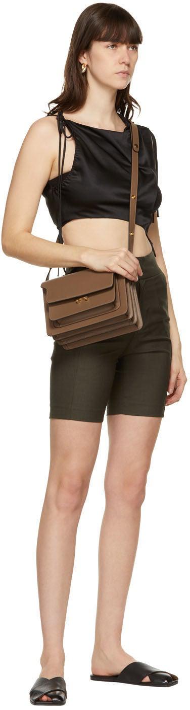 Andersson Bell Khaki Wool Biker Diego Shorts