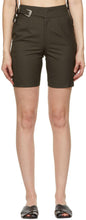 Andersson Bell Khaki Wool Biker Diego Shorts - Andersson Bell Khaki Laine Biker Diego Shorts - 앤더슨 벨 카키색 양모 바이커 디에고 반바지