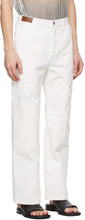 Andersson Bell White Wide Patchwork Jeans