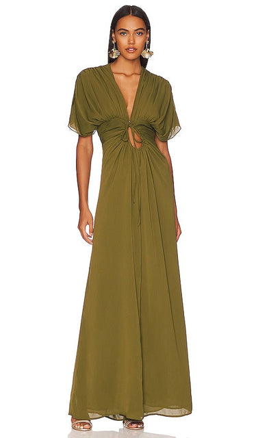 Andrea Iyamah x REVOLVE Zina Jumpsuit in Green Andrea Iyamah X Revolve Zina Jumps Cuit en vert Andrea Iyamah X旋转Zina连身裤穿着绿色