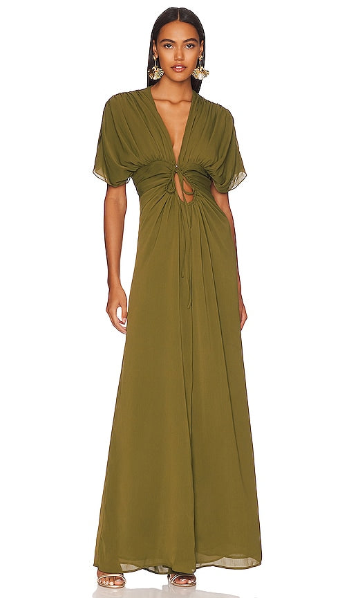 Andrea Iyamah x REVOLVE Zina Jumpsuit in Green Andrea Iyamah X Revolve Zina Jumps Cuit en vert Andrea Iyamah X旋转Zina连身裤穿着绿色