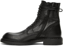 Ann Demeulemeester Black Lace-Up Combat Boots